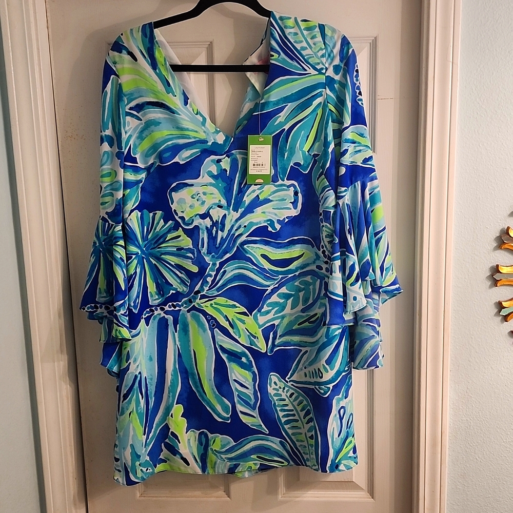 LILLY PULITZER Rosalia Bell Sleeve A-Line Dress